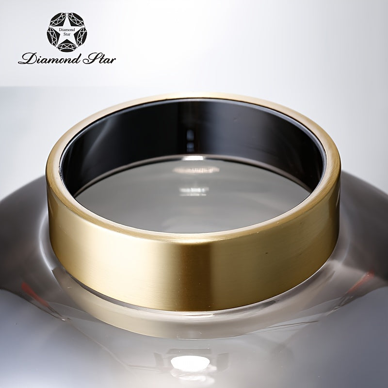 1pc, High-end Modern Style Vases, Simple Modern Design, Gold-plated Bottle Mouth, High-end Handmade Glass, Suitable for Table, Living Room, Cabinet Decoration, Christmas Gifts to Friends And Family (D6.7*H5.9\u002FD6.7*H8.7in)
