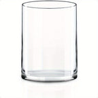 1pc Elegant Cylinder Clear Glass Vase - Heavy-Duty Hurricane Centerpiece with Stable Base