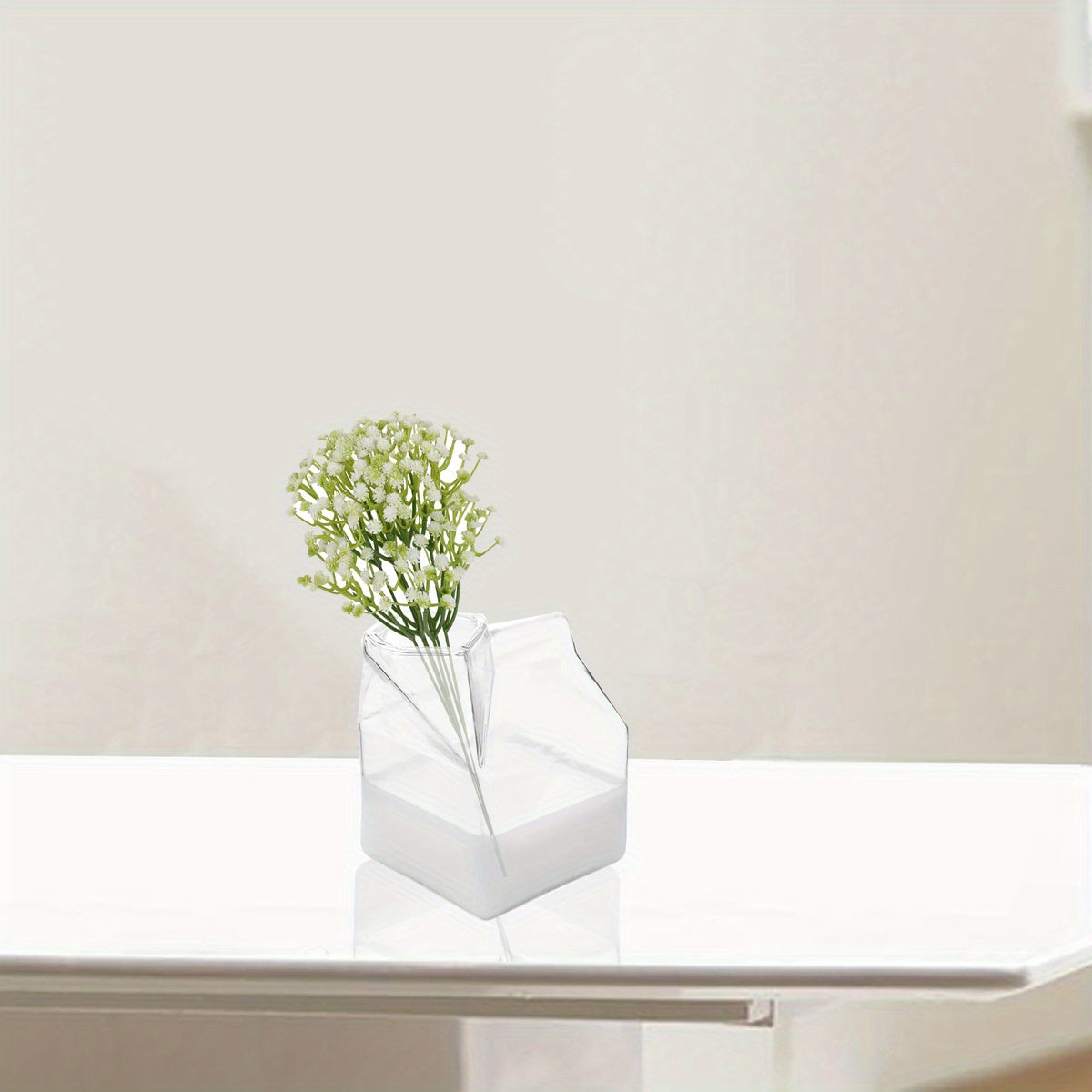 Minimalist Square Glass Hydroponic Vase - Transparent Indoor\u002FOutdoor Decorative Vase for Kitchen, Living Room, Bedroom - Perfect Gift for Plant Lovers & Breeding Enthusiasts, Flower Vases Home Decor, Modern Craftsmanship