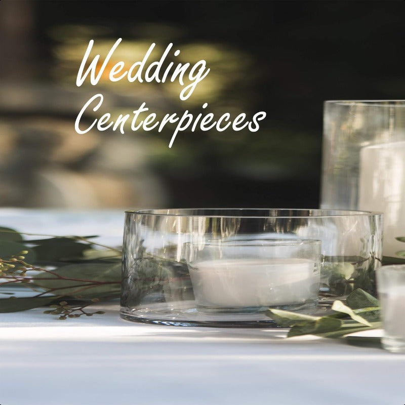 Hand-Blown Crystal Clear Glass Cylinder Vase