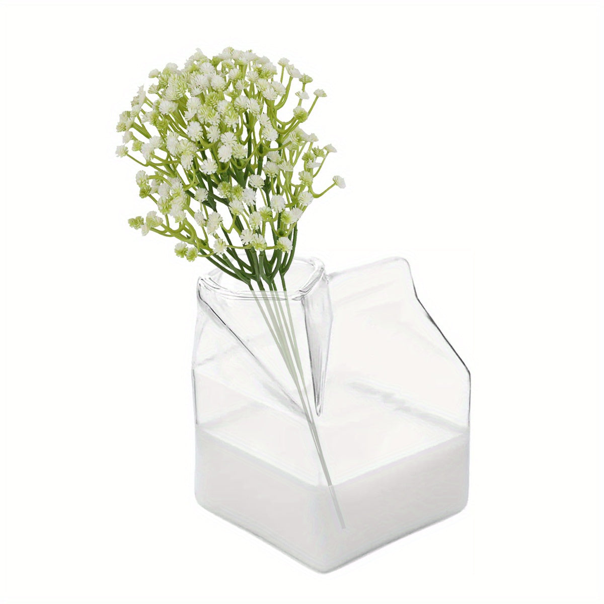 Minimalist Square Glass Hydroponic Vase - Transparent Indoor\u002FOutdoor Decorative Vase for Kitchen, Living Room, Bedroom - Perfect Gift for Plant Lovers & Breeding Enthusiasts, Flower Vases Home Decor, Modern Craftsmanship